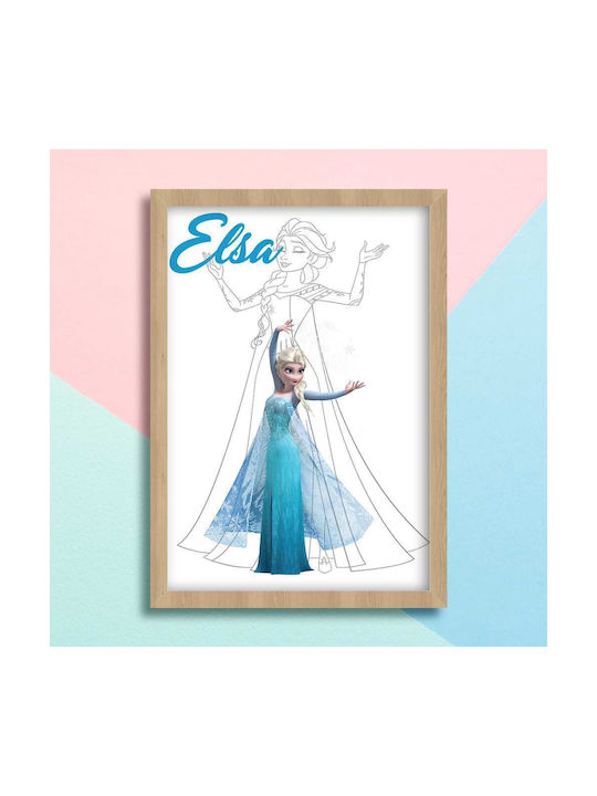 Παιδικό Κάδρο Princess Elsa 21x30εκ.