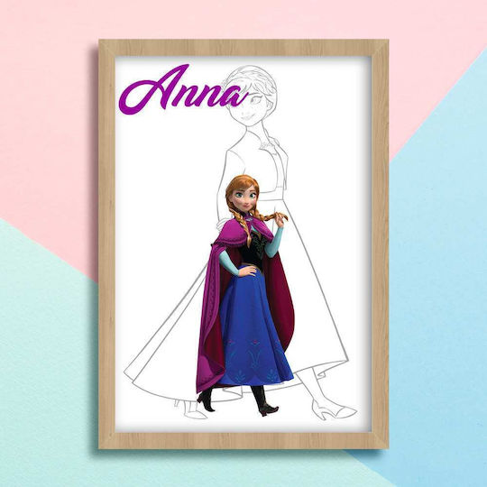 Παιδικό Κάδρο Princess Anna 21x30εκ.