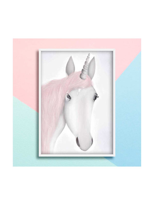 Παιδικό Κάδρο Unicorn από Ξύλο 30x40εκ.
