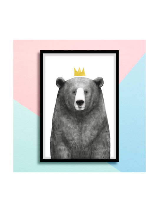 Παιδικό Κάδρο Queen Bear 21x30εκ.