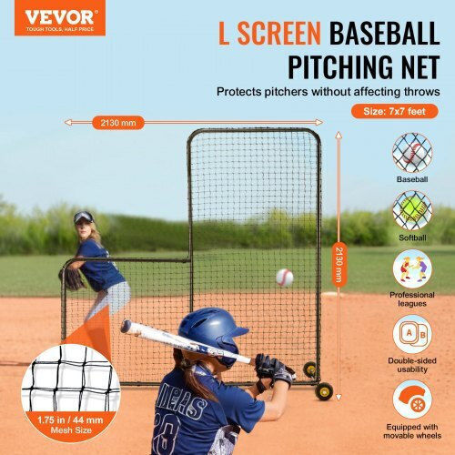 Vevor 7x7 Ft Baseball Safety Screen Batting Cage Tsbhwlxzx77ydo26zv0