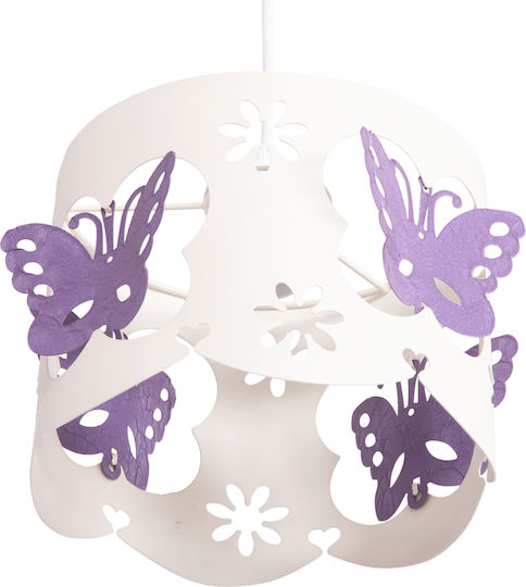 HomeMarkt Leptir Einfaches Licht Kinderdeckenleuchte Deckenleuchte 9W mit Fassung E27 Lila 23x15cm
