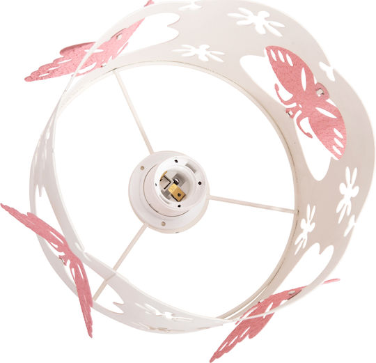 HomeMarkt Leptir Einfaches Licht Kinderdeckenleuchte Deckenleuchte 9W mit Fassung E27 Rosa 23x15cm