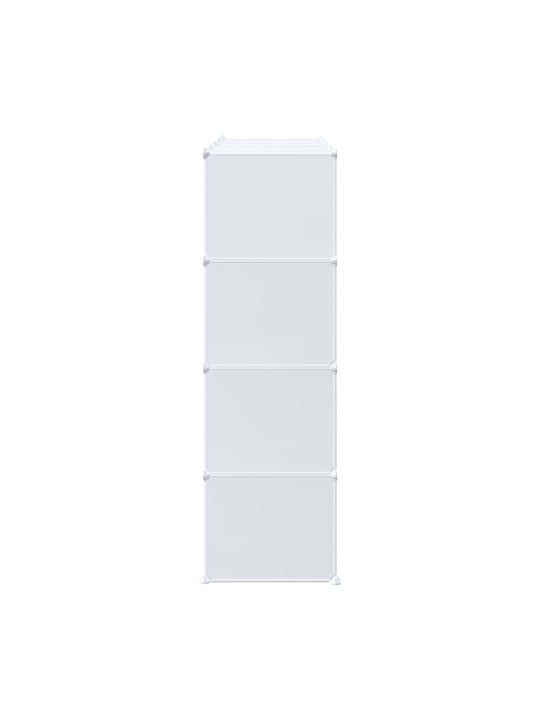 Triple Door Wardrobe White 145.5x46.5x144cm