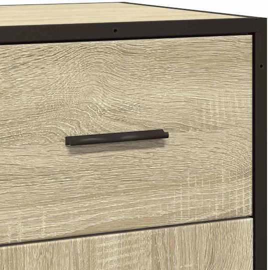 Living Room Display Cabinet Made of Beige Metal 35.5x35x76cm