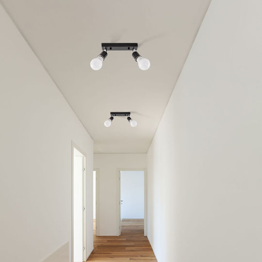 Toolight Μονό Σποτ με Ντουί E27 σε Μαύρο Χρώμα Toolight Μονό Σποτ με Ντουί E27 σε Μαύρο Χρώμα