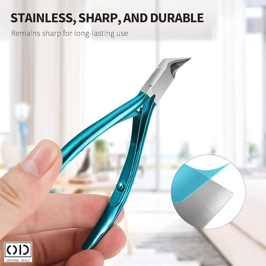 Cleste Profesional pentru Unghii de la Picioare, Cap de Tăiere Drept la 120 de Grade, Material Premium, Design Manevrabil, Ușor de Folosit, Dimensiune 10 X 6.5 Cm, Turcoaz, Oferte Originale