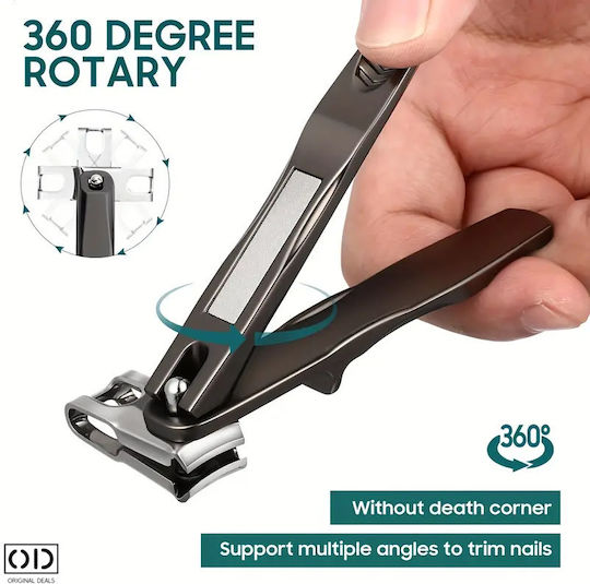 Cleste Profesional pentru Pedichiură Unghii Cap de Tăiere Rotativ 360 de Grade Material Premium Design Manevrabilitate Ușor de Folosit Dimensiune 9.5 X 1.3 Cm Negru Oferte Originale