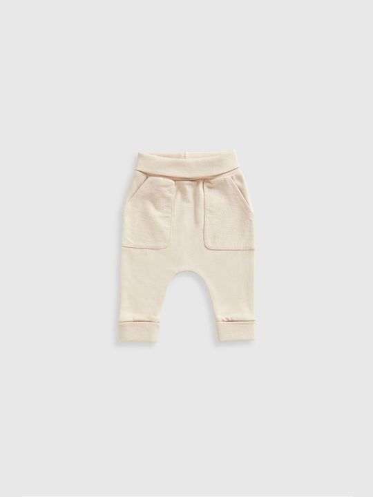Mothercare Baby Bodysuit Set Long-Sleeved with Pants Beige 4pcs