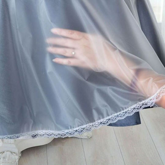 Rotunda Tablecloth With Transparent Lace Φ180cm