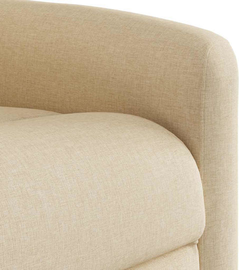 Πολυθρόνα Relax Massage με Υποπόδιο Κρεμ 78x95x100cm