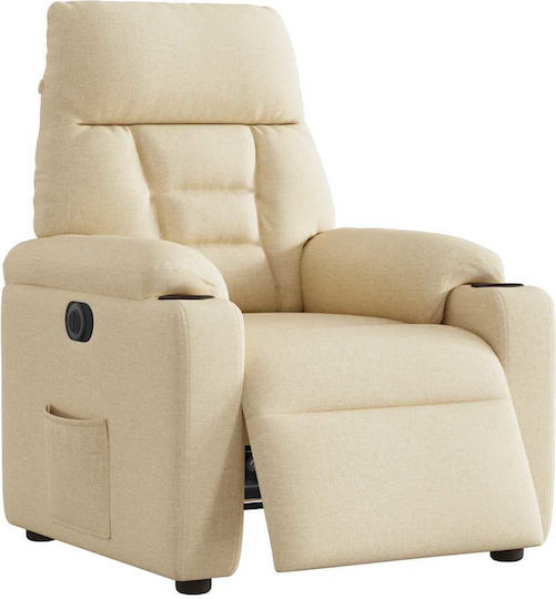 Relax Armchair with Footstool Cream 72x90x99cm
