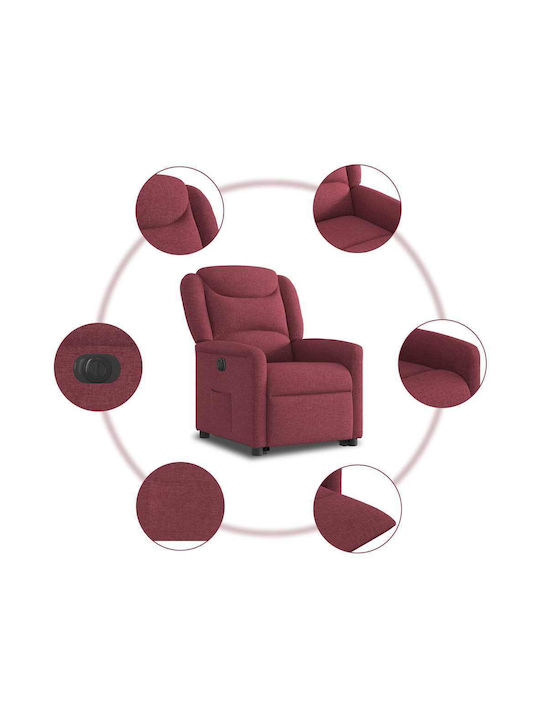 Fotoliu Relax cu Puf Burgundia 78x95x100cm