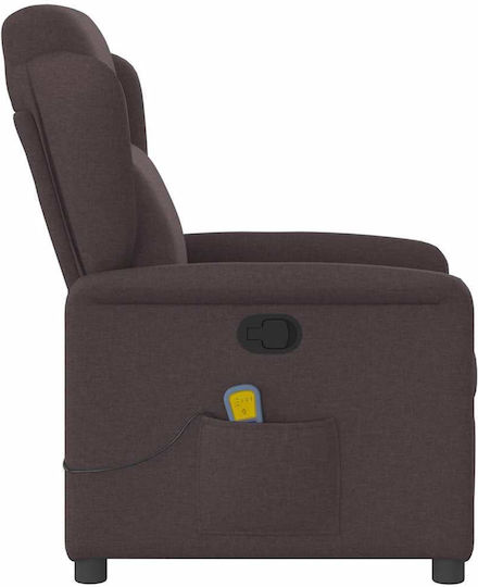 Πολυθρόνα Relax Massage με Υποπόδιο Σκούρο Καφέ 78x95x100cm