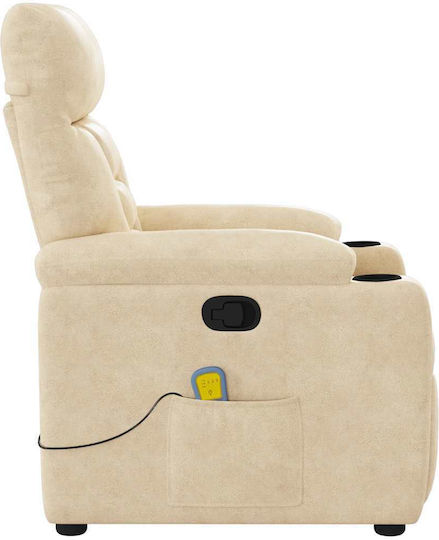 Relaxsessel Friseurwaschbecken mit Fußhocker Cream 72x90x99cm