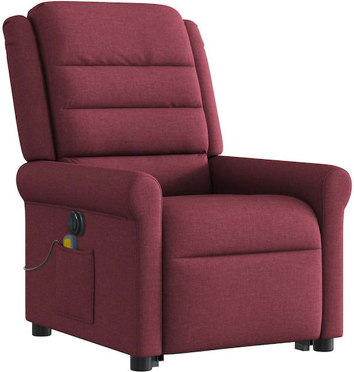 Relax Armchair Massage with Footstool Bordeaux 73x91.5x102.5cm