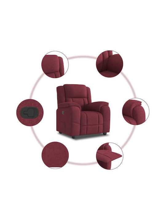 Relaxsessel mit Fußhocker Bordeaux 96x99x102cm