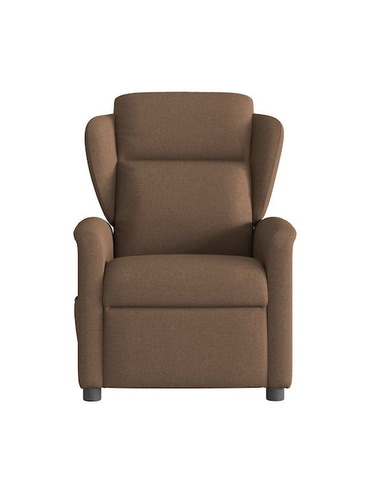 Πολυθρόνα Relax Massage με Υποπόδιο Καφέ 78x95x100cm