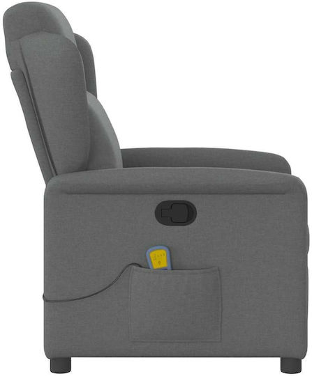 Fotoliu Relax Masaj cu Puf Gri închis 78x95x100cm