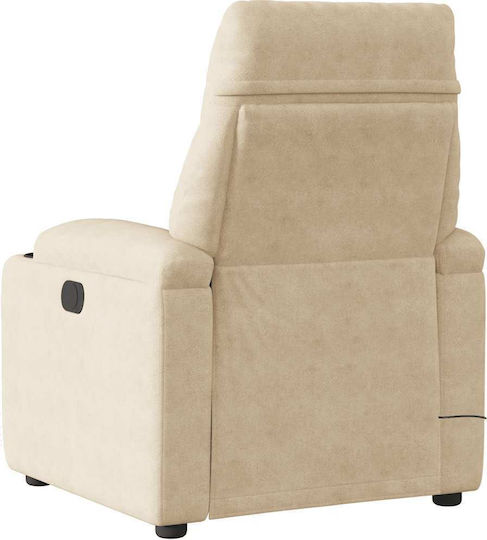 Relaxsessel Friseurwaschbecken mit Fußhocker Cream 72x90x99cm