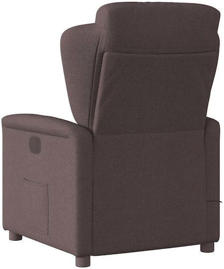 Πολυθρόνα Relax Massage με Υποπόδιο Σκούρο Καφέ 78x95x100cm