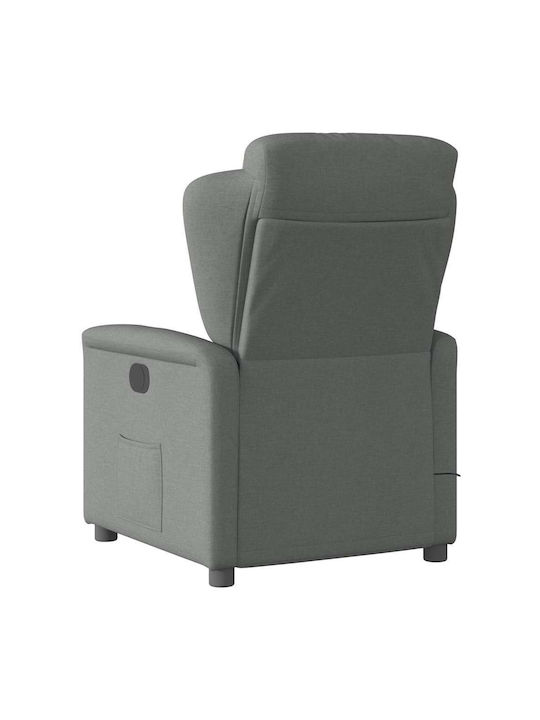 Relax Armchair Massage with Footstool Dark Grey 78x95x100cm