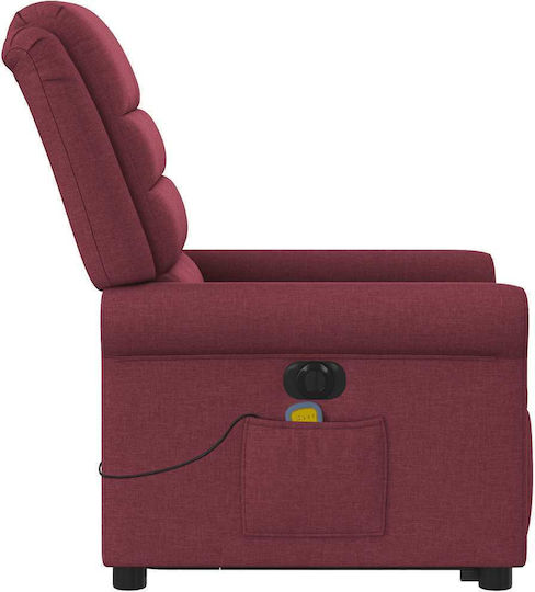 Relax Armchair Massage with Footstool Bordeaux 73x91.5x102.5cm