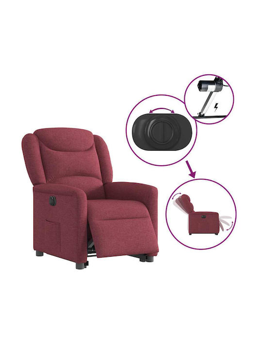 Fotoliu Relax cu Puf Burgundia 78x95x100cm