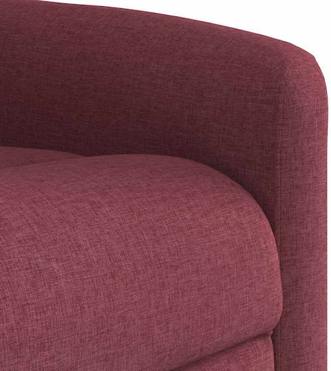 Relaxsessel Friseurwaschbecken mit Fußhocker Bordeaux 78x95x100cm