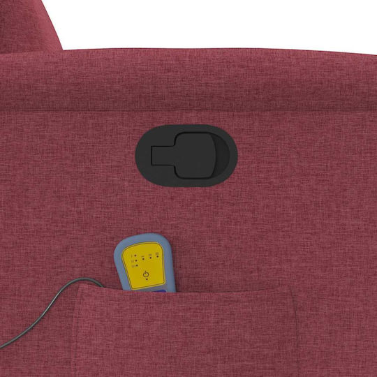 Relaxsessel Friseurwaschbecken mit Fußhocker Bordeaux 78x95x100cm
