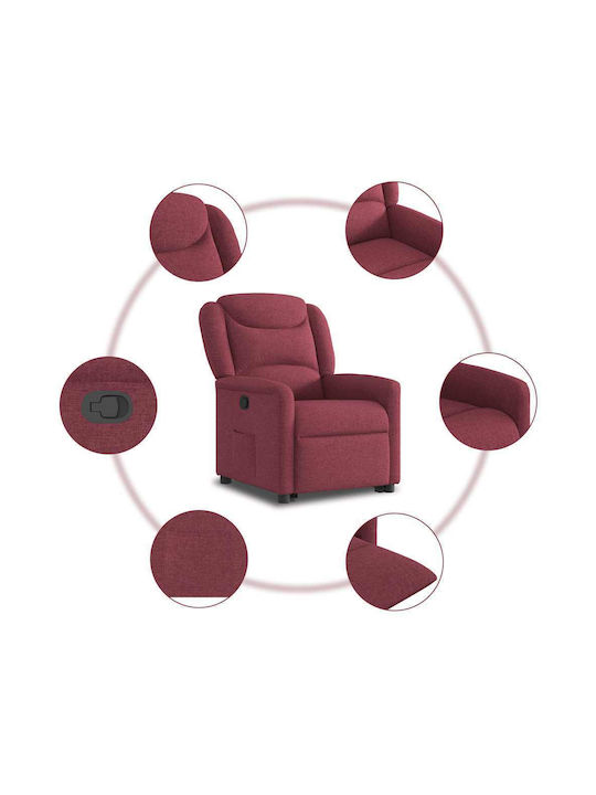 Relaxsessel mit Fußhocker Bordeaux 78x95x100cm