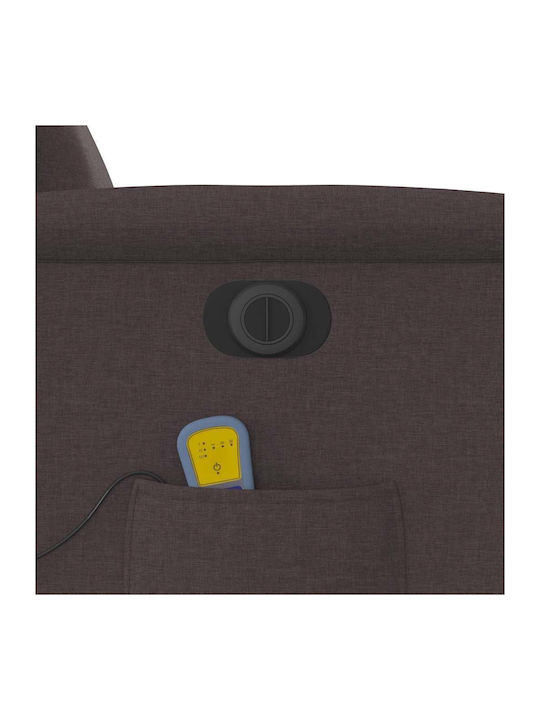 Πολυθρόνα Relax Massage με Υποπόδιο Σκούρο Καφέ 78x95x100cm