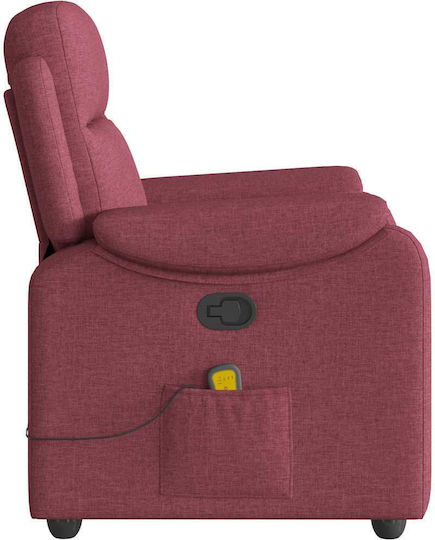 Relaxsessel Friseurwaschbecken mit Fußhocker Bordeaux 96x99x102cm