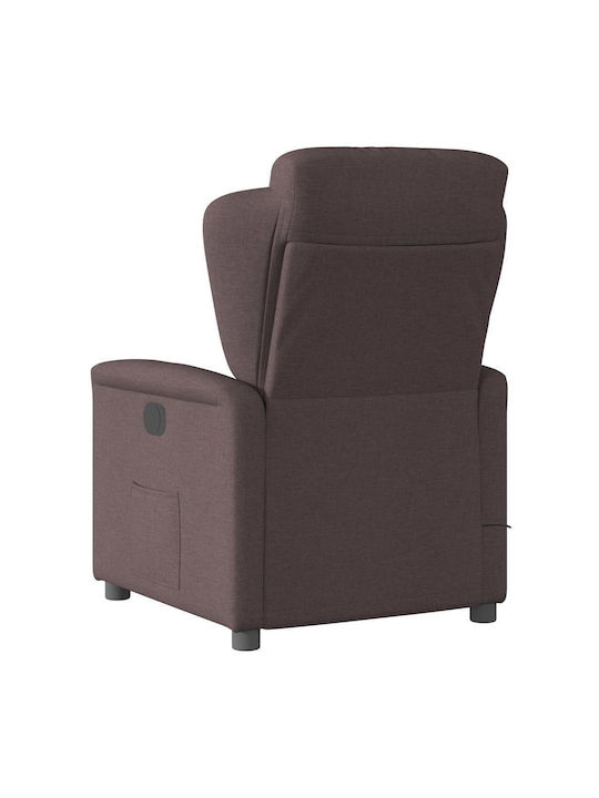 Πολυθρόνα Relax Massage με Υποπόδιο Σκούρο Καφέ 78x95x100cm