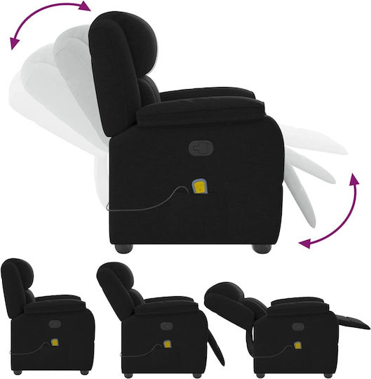 Relaxsessel Friseurwaschbecken mit Fußhocker Black 96x99x102cm