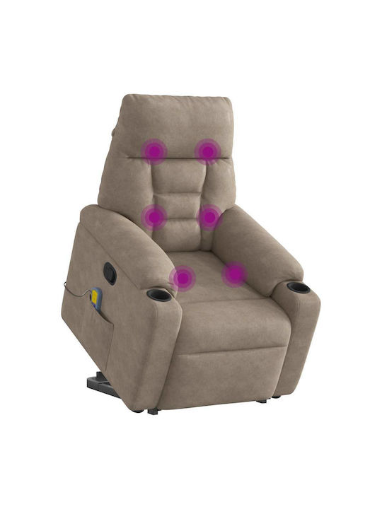 Фотьойл Relax Масаж С поставка за крака Taupe 72x90x99см