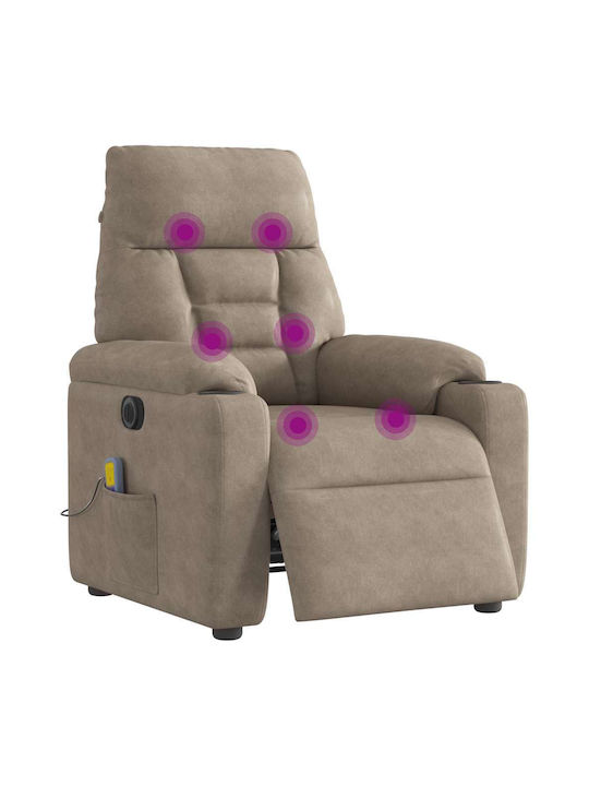Relaxsessel Friseurwaschbecken mit Fußhocker Taupe 72x90x99cm