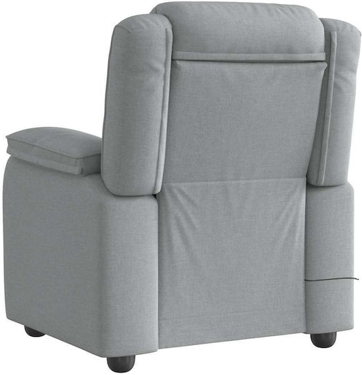 Πολυθρόνα Relax Massage με Υποπόδιο Ανοιχτό Γκρι 96x99x102cm