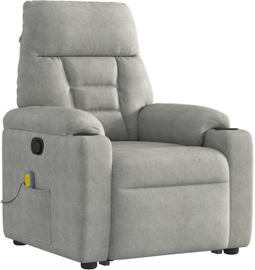 Relaxsessel Friseurwaschbecken mit Fußhocker aus echtem Leder Light 72x90x99cm