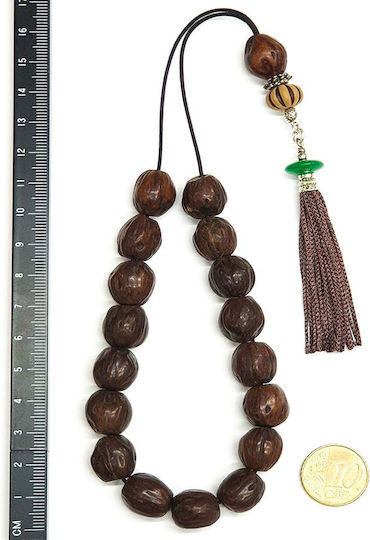 Roloi Komboloi Nutmeg Worry Beads Brown 30cm