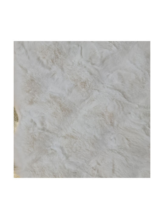 Saray Home Rabbit Luxurius Shaggy Bedroom Rugs Set White DSN05 WHGLD SET 3pcs