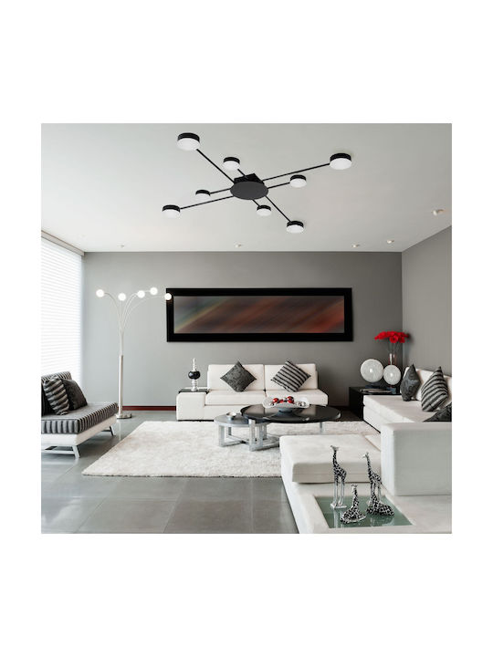 Συγχρονο Φωτιστικο Οροφης Led 8 Βραχιων App523-8c Μαύρο Συγχρονο Φωτιστικο Οροφης Led 8 Βραχιων App523-8c Μαύρο