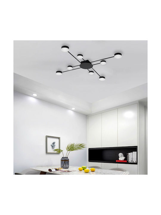 Moderne Deckenleuchte LED 8 Arme App523-8c Schwarz