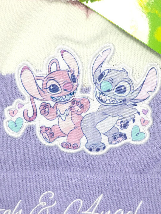 Disney Lilo & Stitch Kinder Beanie Gestrickt Flieder