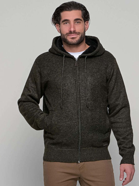 Lexton Men's Knitted Hooded Cardigan Ladi