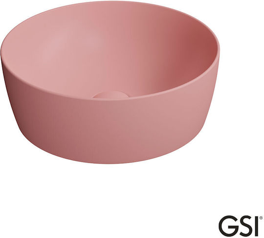 GSI Επικαθήμενος Νιπτήρας Πορσελάνης 40x40cm Blush GSI Επικαθήμενος Νιπτήρας Πορσελάνης 40x40cm Blush
