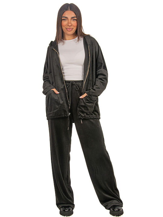 Ellen Sweatsuit Velvet BLACK