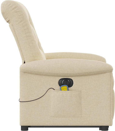 Relaxsessel Friseurwaschbecken mit Fußhocker Cream 77x91.5x96cm