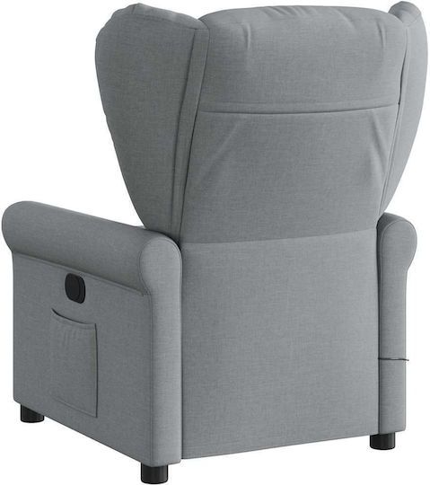 Relaxsessel Friseurwaschbecken mit Fußhocker Light Grey 77x91.5x96cm