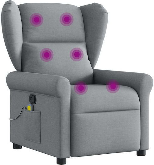 Relaxsessel Friseurwaschbecken mit Fußhocker Light Grey 77x91.5x96cm